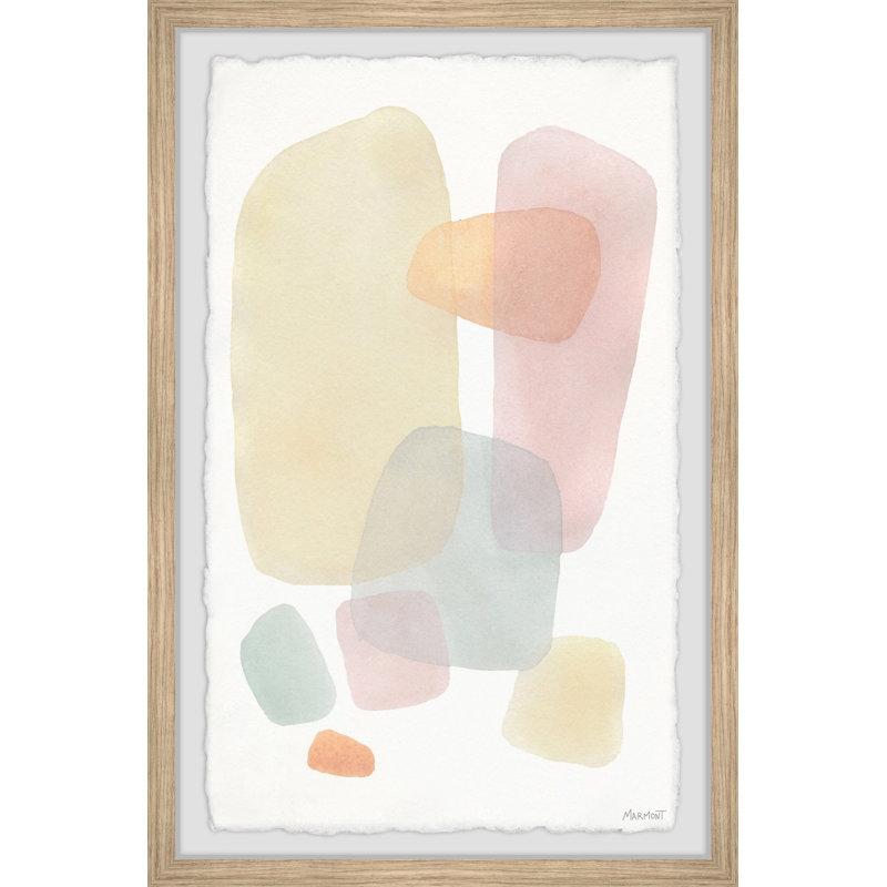 Colourful Stones - Single Picture Frame Painting, 30 cm H x 20 cm W x 3.81 cm D