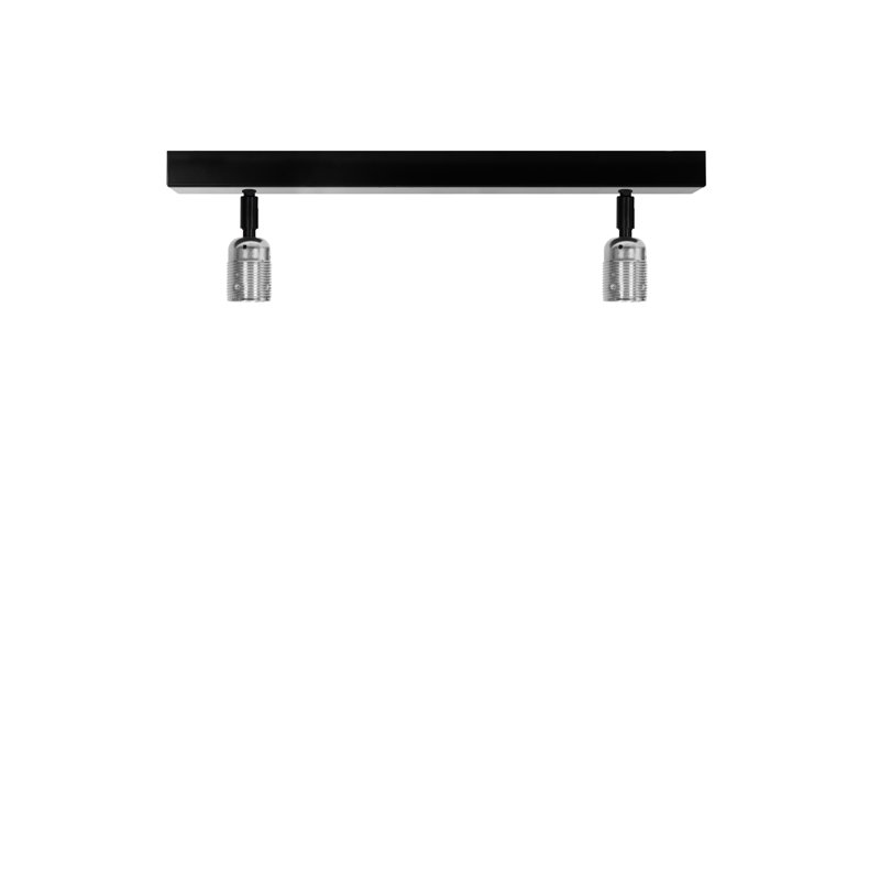Garry 48cm 2 -Light Track Kit, Nickel/Black