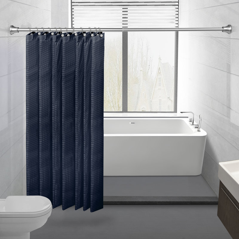 Tringle de tension réglable pour rideau de douche 72 po Utopia Alley - Aluminium antirouille avec embout en caoutchouc, sans perceuse - extensible, idéale pour la salle de bain, rétractable, mur à mur - facile à suspendre
