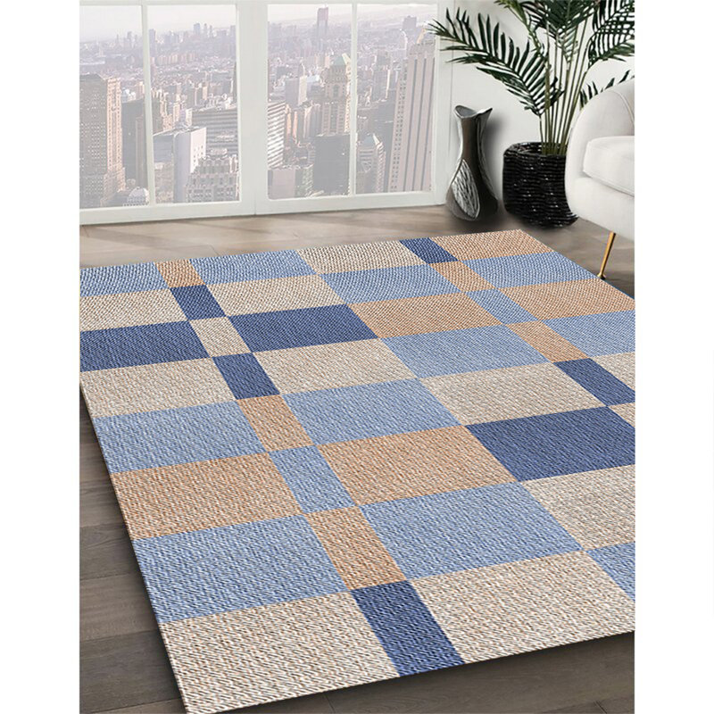 Geometric Indoor Rug, Round 4'