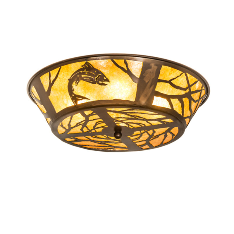 Leaping Trout 4 - Light Flush Mount