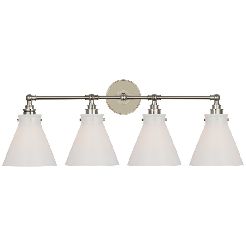 Parkington 4 - Light Vanity Light, Polished Nickel, White