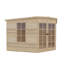 Hampton 10 ft x 10 ft Shiplap Corner Summerhouse Installed Including Base