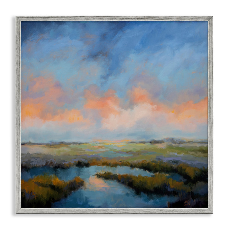  Art giclée encadrée pastel, Estampe numérique Farmhouse, H 17 po x l 17 po