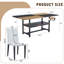 Spacious Modern Dining Table Sets With Storage And White Pu Chairs