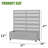 47" H x 47" W x 16" D Outdoor Metal Planter Box with Trellis Decor Raised Garden Bed with Lattice Panel and Wheels for Patio-1067219114-1067219117