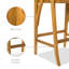  Ensemble de 2 tabourets de bar d'extérieur en bois d'acacia avec coussins résistants aux intempéries-1061838285