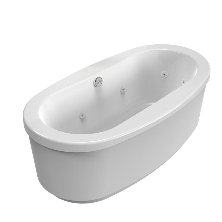 Inizio™ 65.5" x 35.625" Roll Top Freestanding Whirlpool Tub