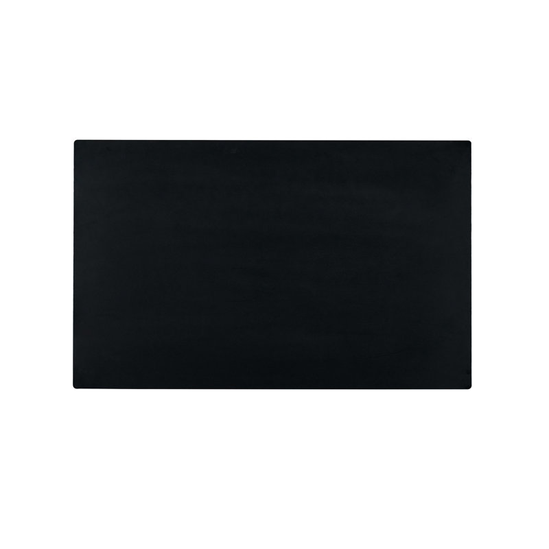 Table rectangulaire noire pour un repas captivant, plateau épais de 19 mm, bois synthétique, capacité de poids de 100 lb, plancher social de 27 po