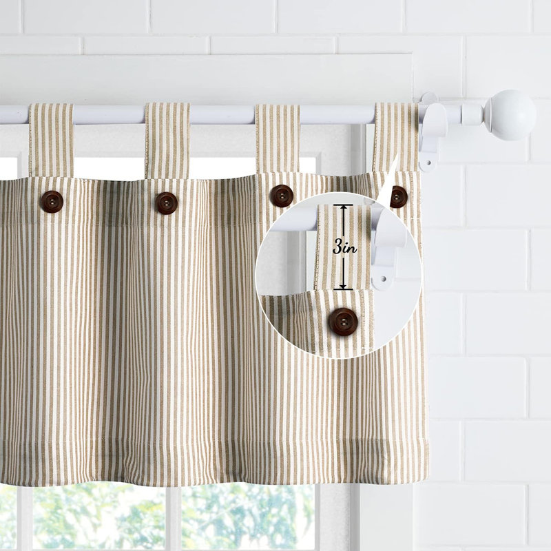 Rural Kitchen Curtains, Brown/White