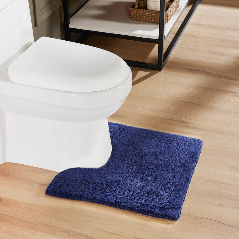 Tapis pour salle de bain 100% coton Lux, Marine