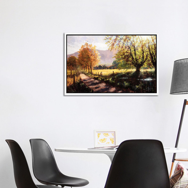 French Alps In Summer by Christopher Clark - Print on Canvas, 101.6 cm H x 66.04 cm W, White Framed
