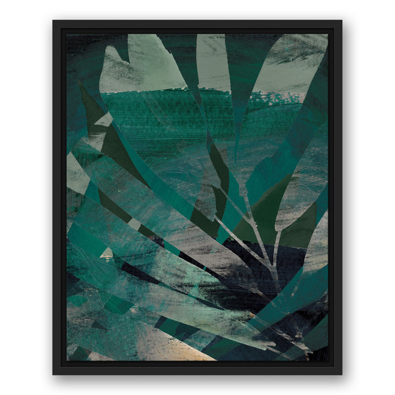 Feuilles de feuilles encadrées sur toile, H 21,75 po x l 17,75 po