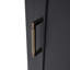 Meuble-lavabo de 20 po avec lavabo, armoire de salle de bain avec porte, tablette de porte et patins réglables, tiroir, noir
