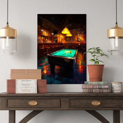 Canvas Wall Art Warm Ambient Bar Scene Poster Vintage Poster Print Home Decor