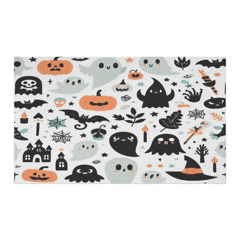 Bone-Chilling Halloween Braided Rug, Rectangle 3' x 5'