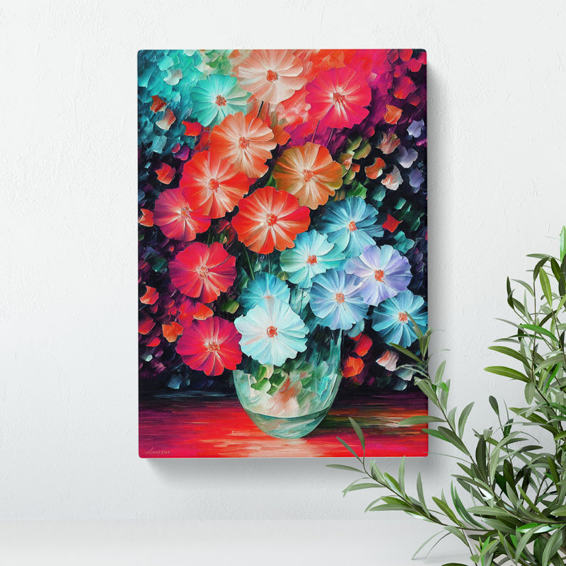 Flowers Within A Vase No.4 - Wrapped Canvas Print, 50cm H x 35cm W x 3cm D