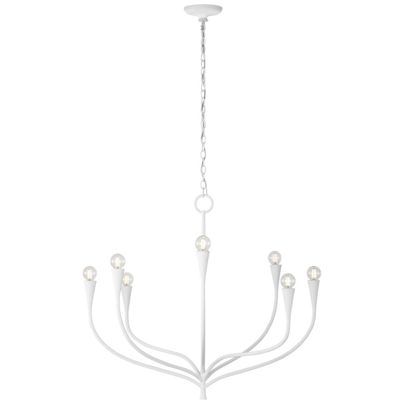 Julie Neill Chandelier, Plaster White, 8 Lights
