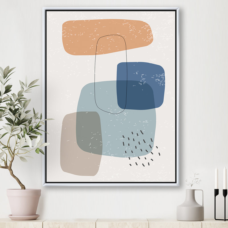 Minimal Elementary and Geometric Compostions XXxxxxxxxxxxxxxxxxxxx - Impression sur toile, Toile encadrée d'or