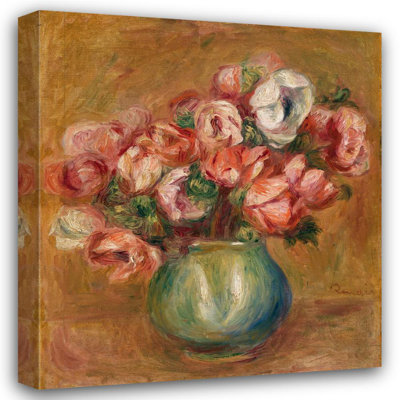 "Anemones" by  Pierre-Auguste Renoir - Gallery Wrap Canvas Wall Art