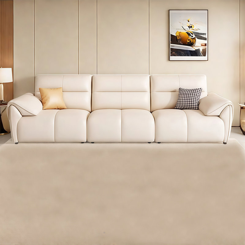 Modern light luxury and simple straight-row sofa, 3, 33.46" H x 114.17" W x 39.37" D