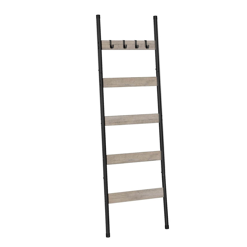 5-Tier Towel Rack Blanket Ladder, Greige