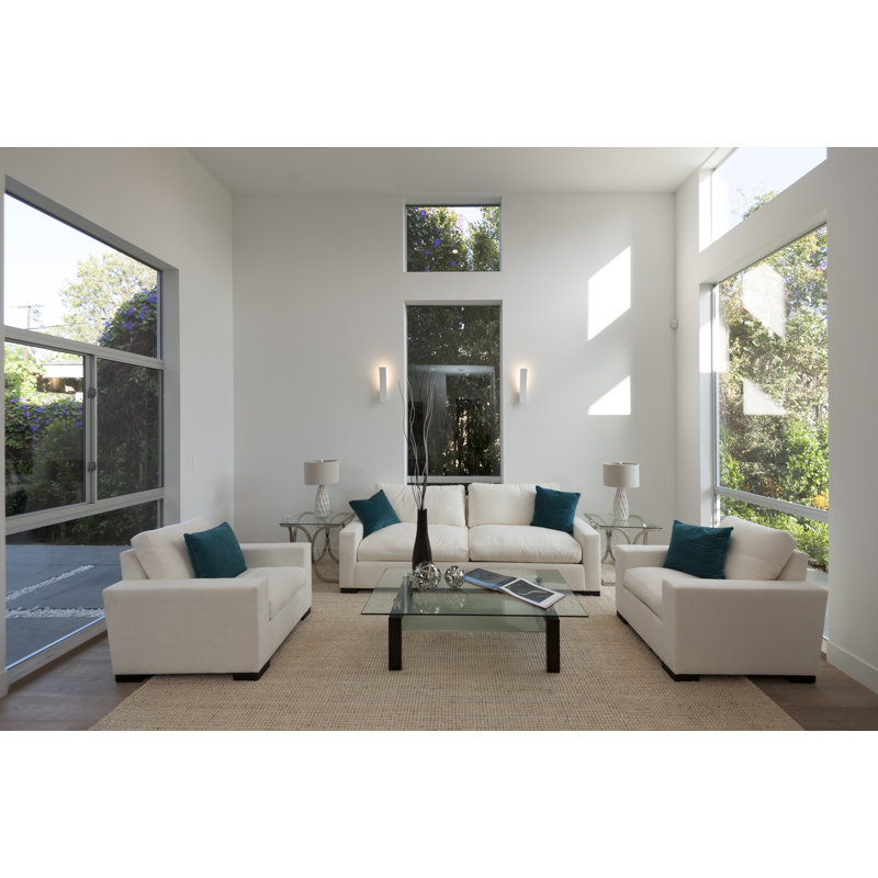 Azral LED Armed Sconce, White