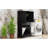 Bathroom Storage Cabinet - Black With 2 Laundry & Design Painted Tipping Device-2093160765