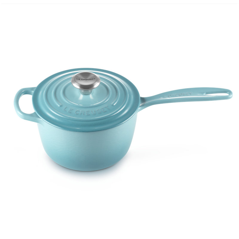 Le Creuset Enameled Cast Iron Saucepan with Lid, 1.75 qt., Cerise