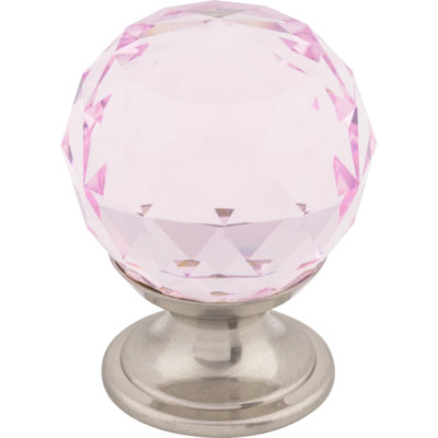 Wine Crystal 1 1/8" Diameter Round Knob