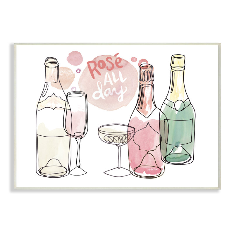 Rose de tous les jours, verre à champagnes et lunettes-impression sous forme d’art, H 10 po x l 15 po x P 0,5 po