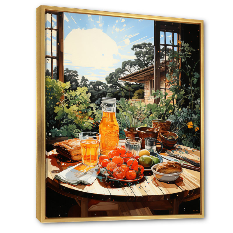 Art alimentaire sur toile, impression de décoration de cuisine déjeuner - fête du matin IV, H 40 po x l 30 po x P 1,5 po