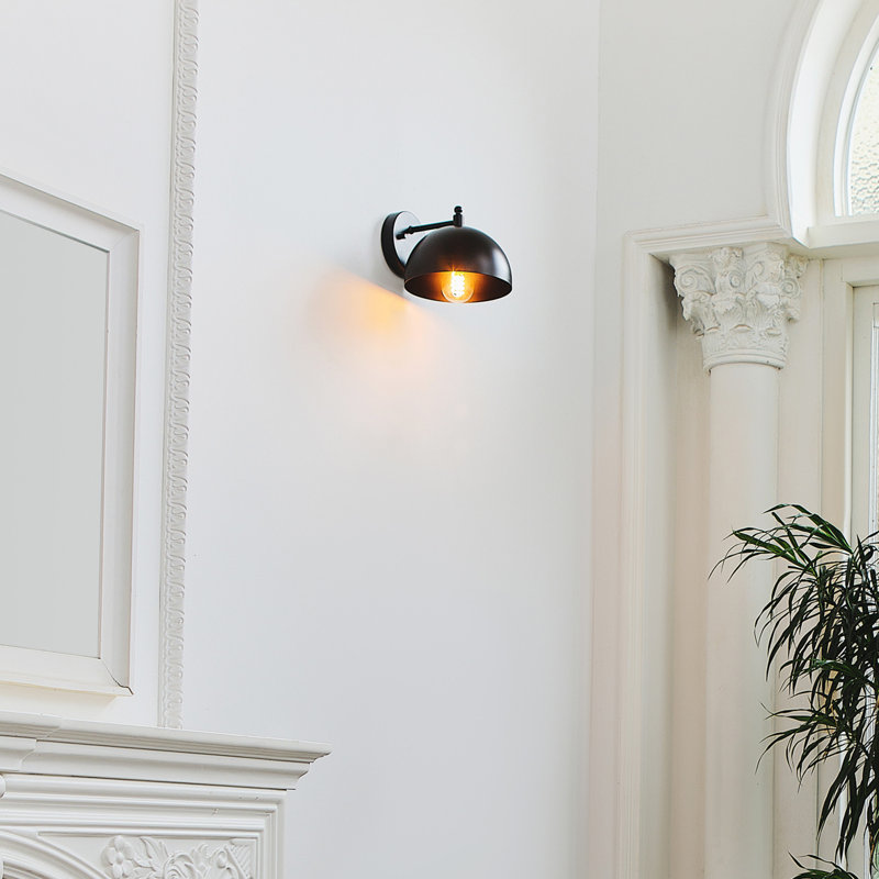 Lafarrah Iron Armed Sconce, Matte Black