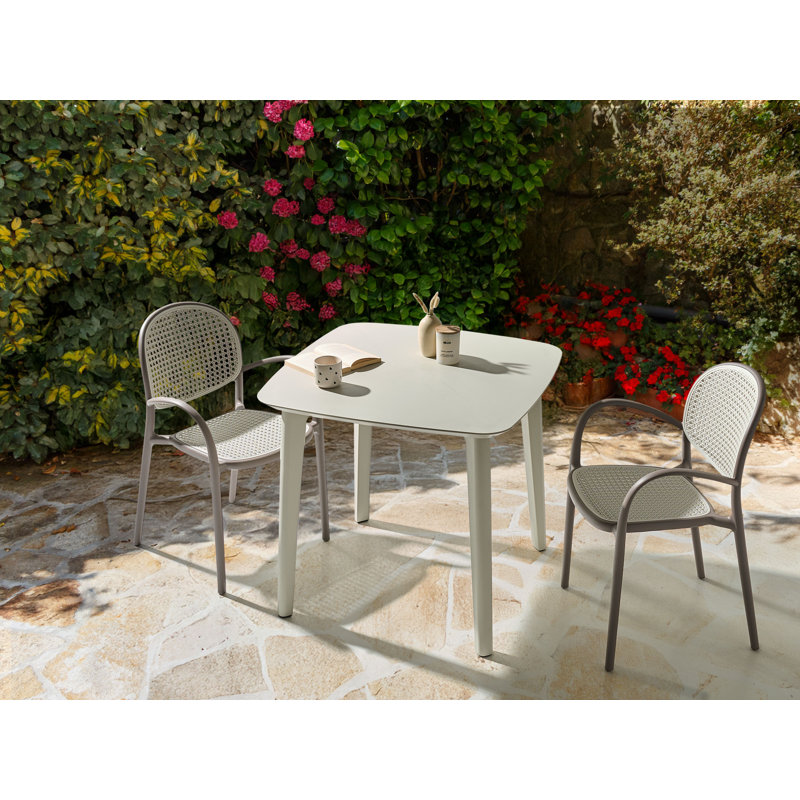 Square 4 - Person 86Cm L Outdoor Table, Beige