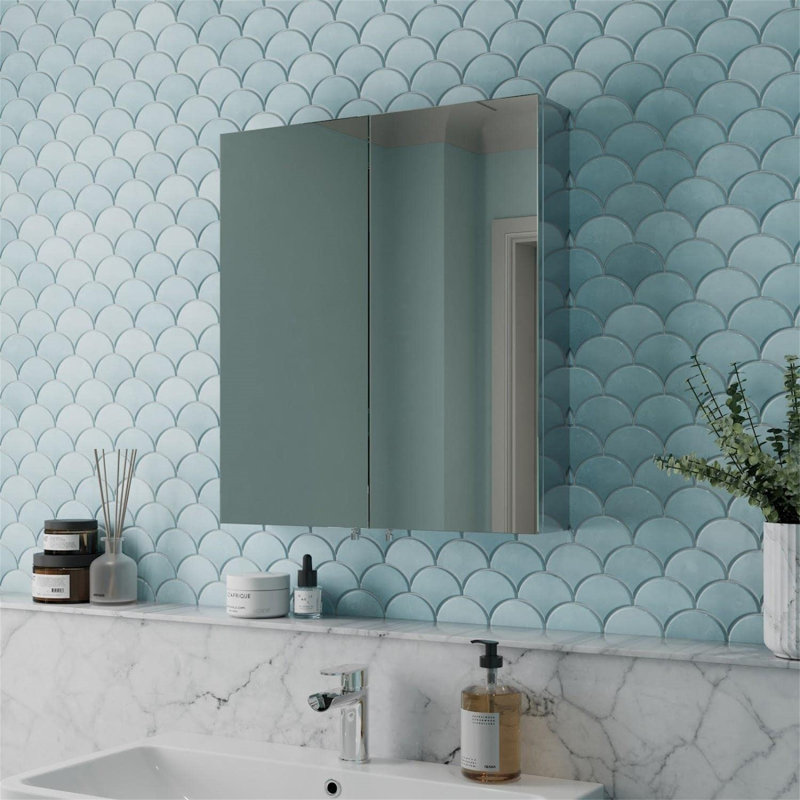 Courteny 600mm W 670mm H Wall Mounted Required Medicine Cabinet Mirror