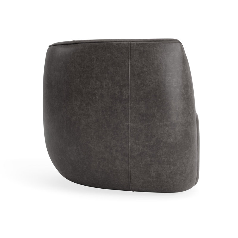 MTO - Council Swivel Lounge Chair, Slate Leather