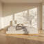 Lit plateforme tapissier très grand NH-ComfortCove l 81,3 po x P 86,34 po x H 36 po