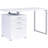 Modern White Office Desk With Ample Storage And A Chic Workspace Appearance Rectangular 3 Stylish Practical Design