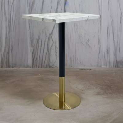 Rakeeb Faux Marble Top Metal Base Dining Table