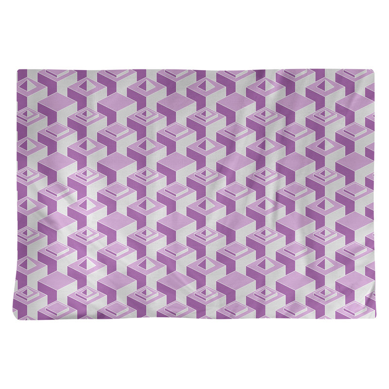 Napperon classique en coton 18 po Skyscraper, Violet / Blanc, polyester