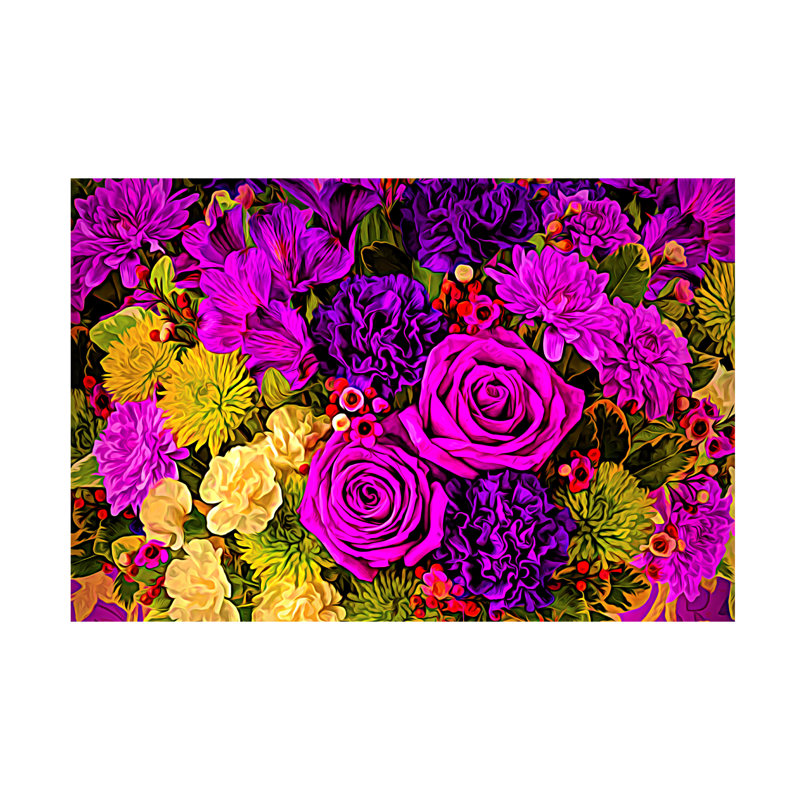 Art sur toile Tina Lavoie May Flowers, 12" H x 19" W