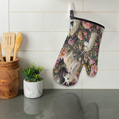 Fabled Flora Oven Mitt Cotton Twill