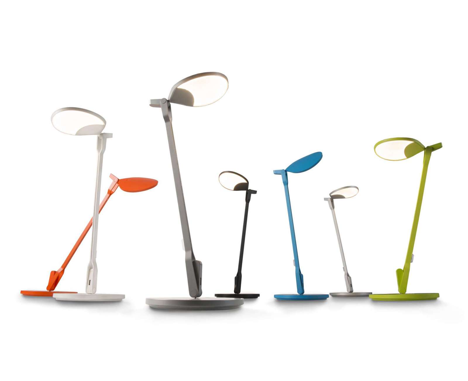 Splitty Metal USB Desk Lamp, Matte Grey
