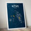 Kitwe City Map - No Frame Print-648197863