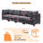 Latitude Run Shariff 110'' Convertible Modular Corduroy Upholstered Sectional Sofa-1526112051