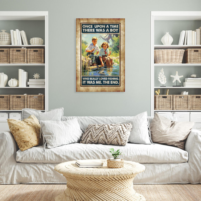 «Who Really Lived Fishing», impression sur toile, H 14 po x l 11 po x P 1,25 po