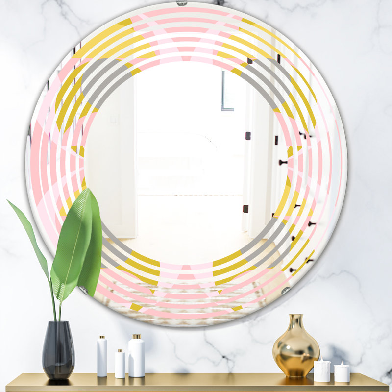 Miroir mural Wave IV, H 23,6 po x l 23,6 po