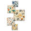 Kamelia - ensemble d'art mural floral de 5