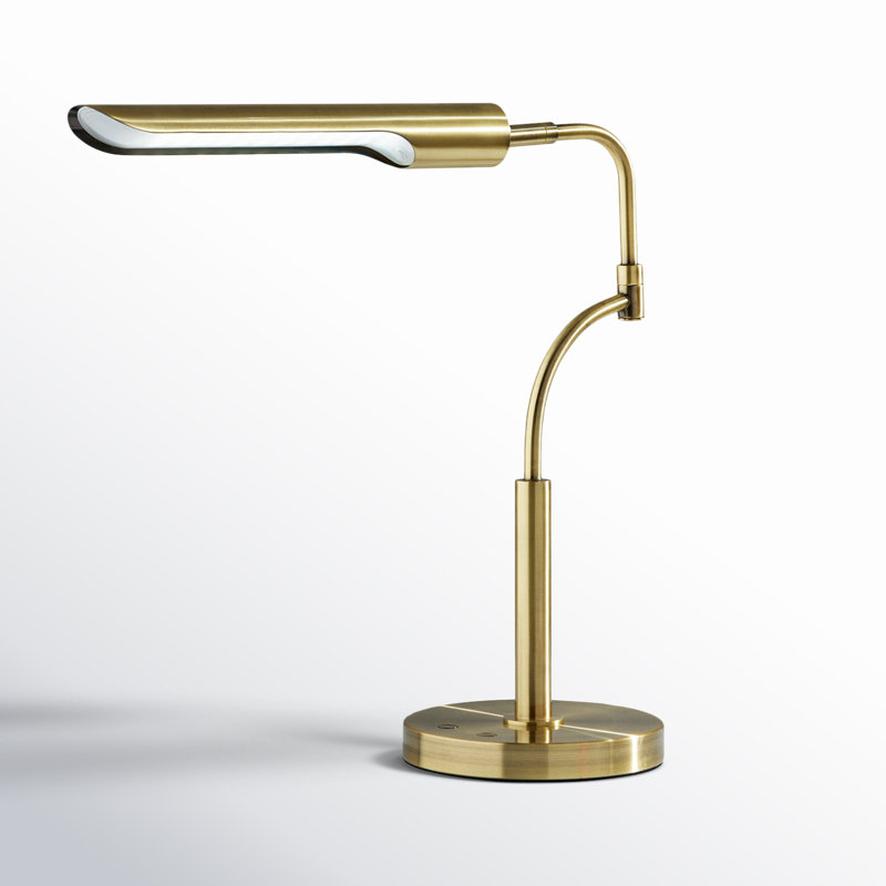 Metal Desk Lamp, Antique Brass