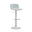 Ensemble de 2 tabourets de bar modernes en cuir de polyuréthane, à hauteur de comptoir, pivotants et réglables, sans accoudoirs, blanc | Idée de cadeau-1309607979